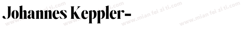 Johannes Keppler字体转换